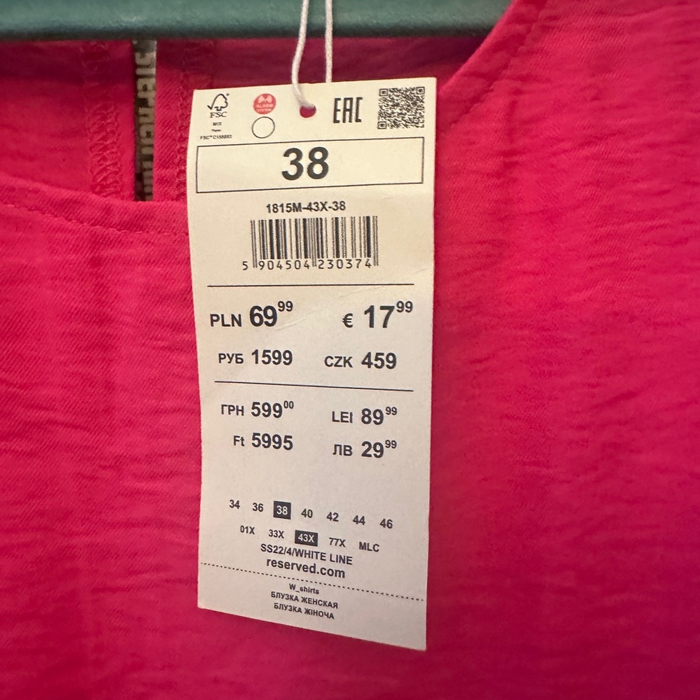 Pink blouse from Prague